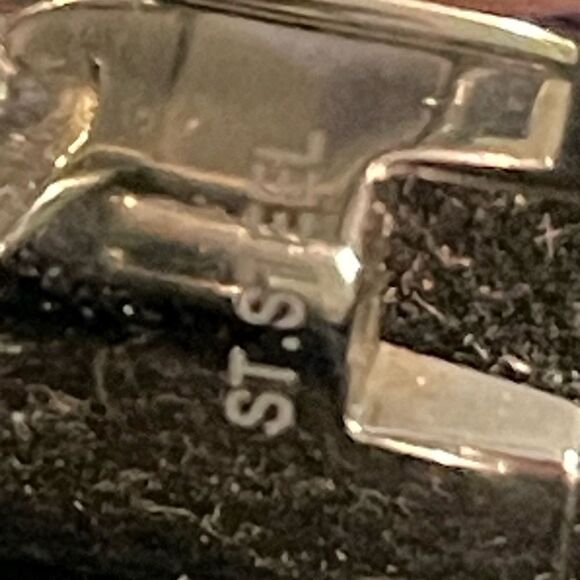 Vintage-1930s-1” x 1” engravable rectangular polished stainless steel cuff links - Picture 11 of 15